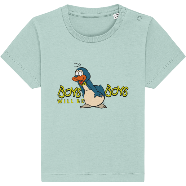 BOYS CARIABIAN BLUE BABY TSH Bampsie Baby T-shirt Boys will be Boys