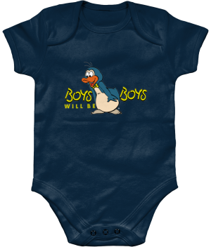 Bampsie collection Baby Romper Organic Simms Boys will be Boys