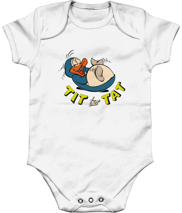 Bampsie  Baby Romper  tit for tat