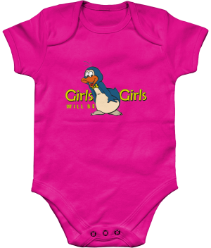 Bampsie collection Baby Romper Organic Simms girls will be girls