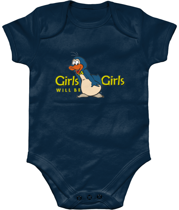 Bampsie  Baby Romper Organic  girls will be girls