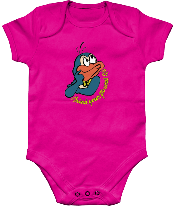 Bampsie  Baby Romper your p's and q's