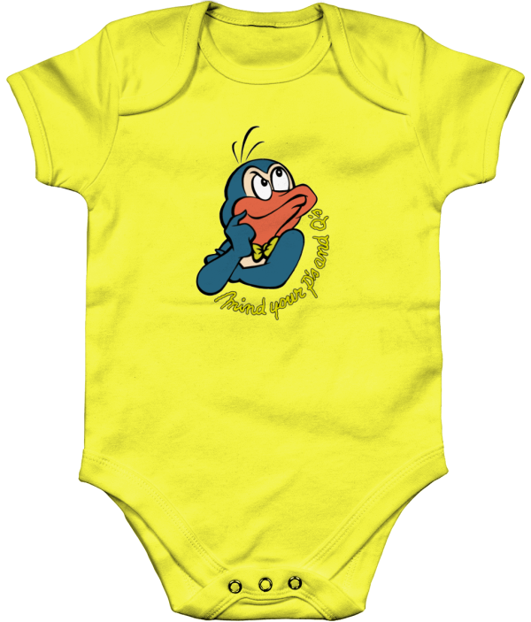Bampsie  Baby Romper your p's and q's