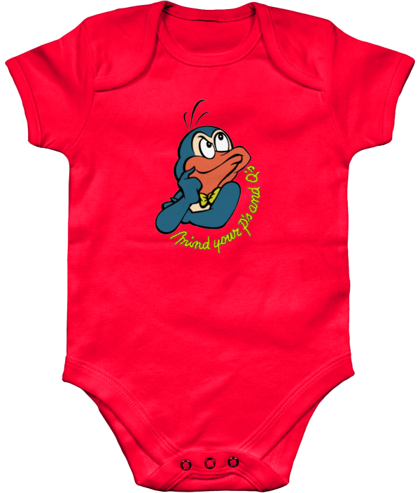 Bampsie  Baby Romper your p's and q's
