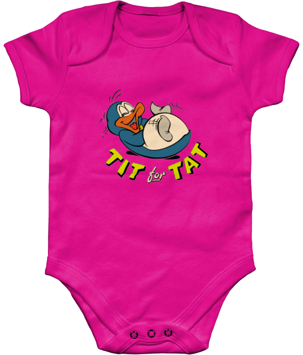 Bampsie  Baby Romper Organic tit for tat