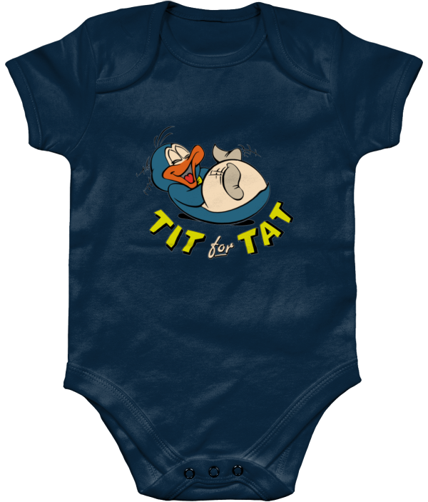 Bampsie  Baby Romper Organic tit for tat