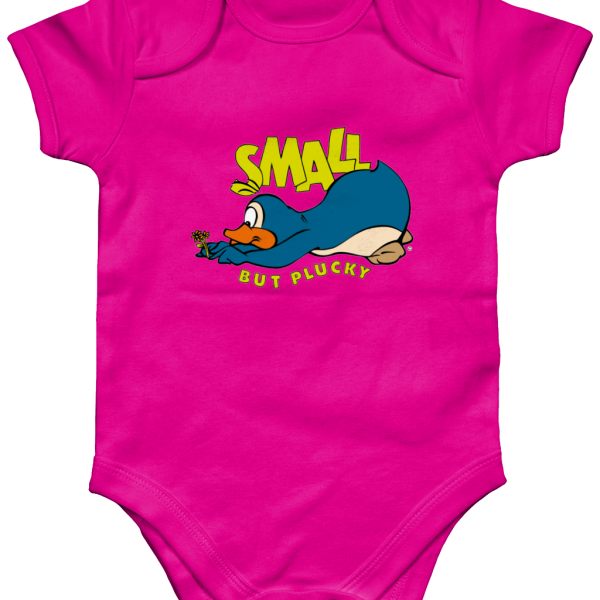 small but plucky body fushia Bampsie Baby Romper Small but plucky