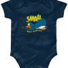 small but plucky body navy Bampsie Baby Romper Small but plucky