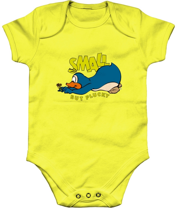small but plucky body pale yellow Bampsie Baby Romper Small but plucky