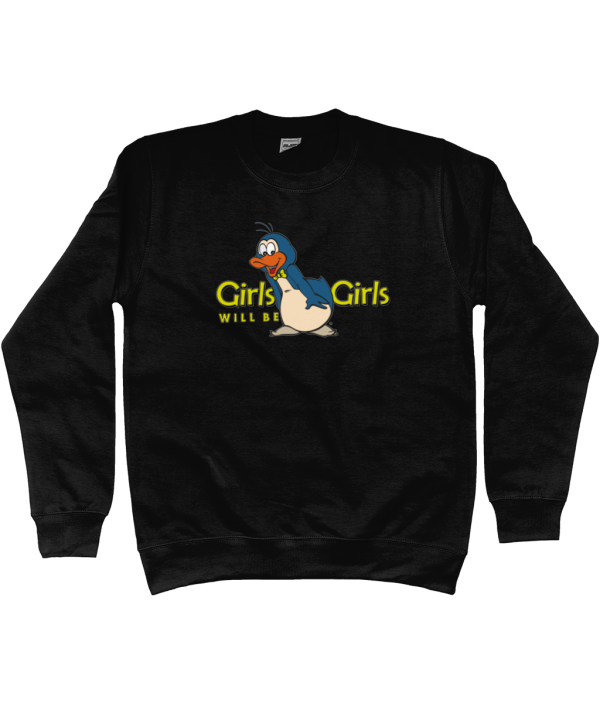 sweater girls be girls deep black Kids Sweatshirt Girls will be Girls