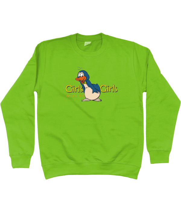 sweater girls be girls lime green Kids Sweatshirt Girls will be Girls