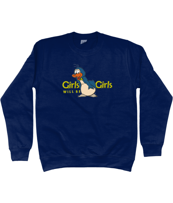 sweater girls be girls oxford navy Kids Sweatshirt Girls will be Girls