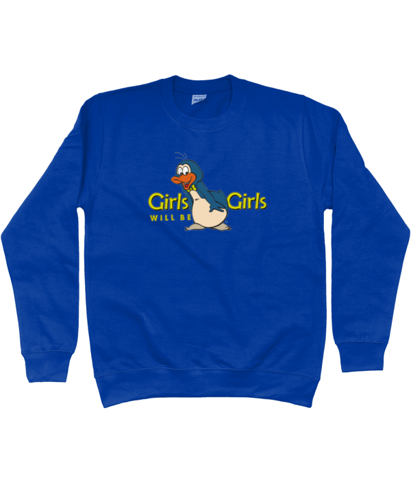 sweater girls be girls royal blue Kids Sweatshirt Girls will be Girls