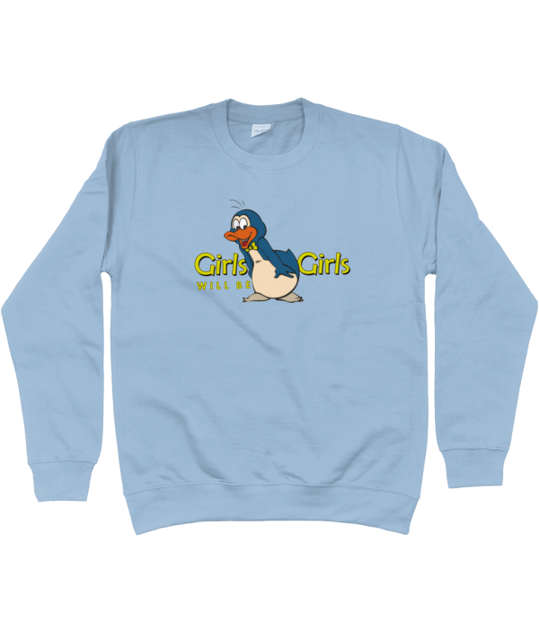 sweater girls be girls sky blue Kids Sweatshirt Girls will be Girls