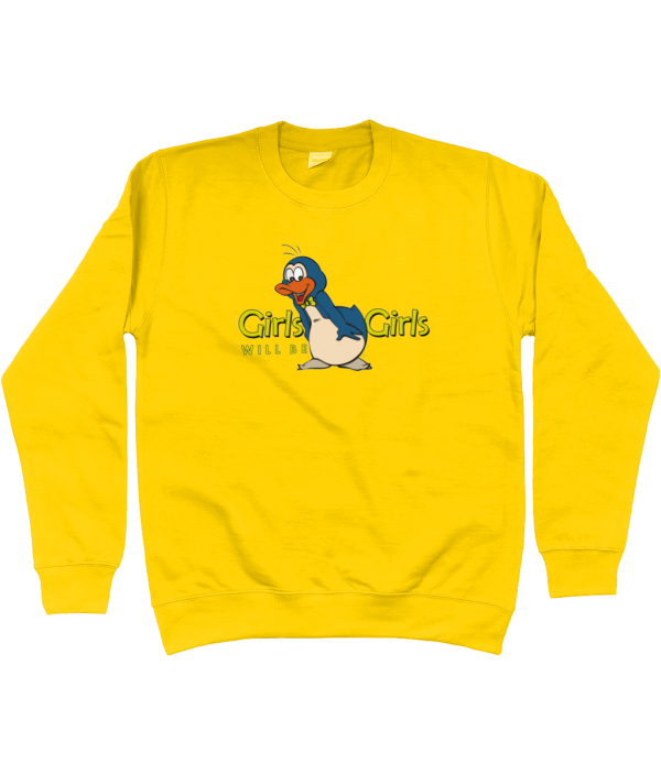 sweater girls be girls sun yellow Kids Sweatshirt Girls will be Girls