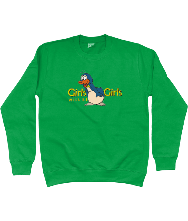 sweatr girls be girls kelly green Kids Sweatshirt Girls will be Girls
