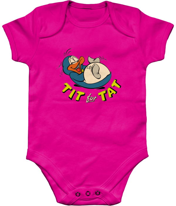 ROMPER-TIT-TAT-FUSHIA.png Bampsie Baby Romper tit for tat