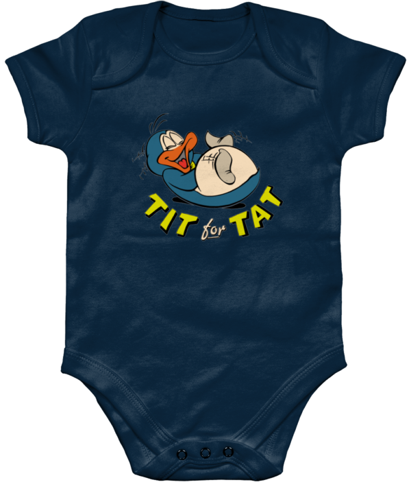 ROMPER-TIT-TAT-NAVY.png Bampsie Baby Romper tit for tat