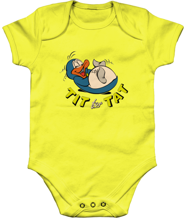 ROMPER-TIT-TAT-YELLOW.png Bampsie Baby Romper tit for tat