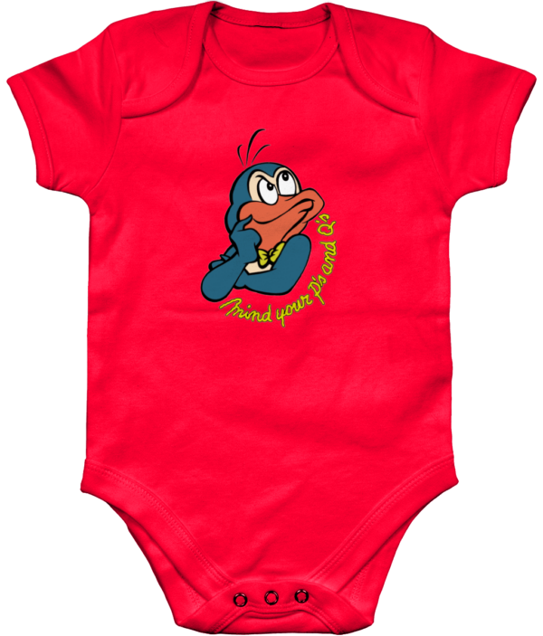 Bampsie  Baby Romper your p's and q's